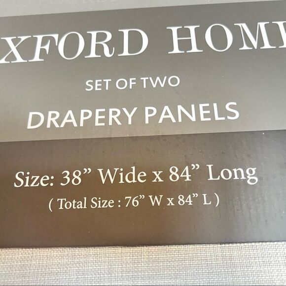 Oxford Grommet Home Window Panels Soft Grey Taupe Tweed Set 2 - Picture 5 of 7